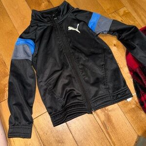 Puma Kids Black and Blue Jacket